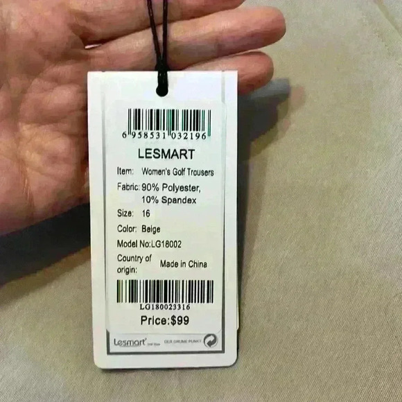 Lesmart Golf Series women’s flat front, khaki trousers. Size‎ 16 - Picture 7 of 11